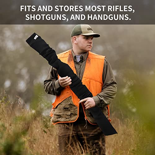 4 Pack Gun Socks For Rifles And Shotguns, Silicone Treated Knit Gun Sock Sleeve, 52 X 4.5 Inch Elastic Design Shotgun Rifle Sock Moisture-Proof, Dustproof And Scratch-Proof Fits Tactical Gun And Rifle With Scopes #TOP5