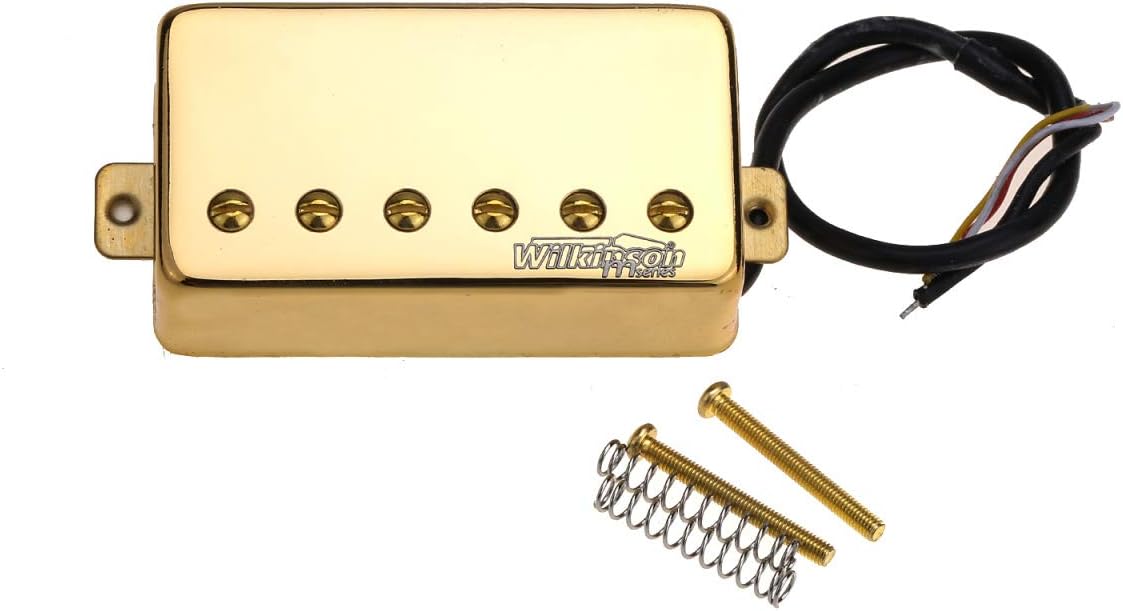 Wilkinson Classic Tone Ceramic Humbucker Bridge Pickup for Les Paul Style Electric Guitar, Gold