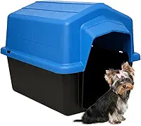 Casinha Caminha Pet N2 2 em 1 Cachorro Pequeno Uso Interno Externo Sol Chuva | Casa Plástica Desmontável Proteção Conforto | Cães Porte Mini Pequeno Até 10kg | Plástico Rígido Fácil Limpeza (Azul)