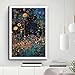 AnenaXean Modern Gustav Klimt Night Garden Canvas Print, 18x12 Inch, Rectangular, Wall Mount, Unframed, Matte, Pigment Ink, Floral, Bedroom, Dining Room, Kitchen