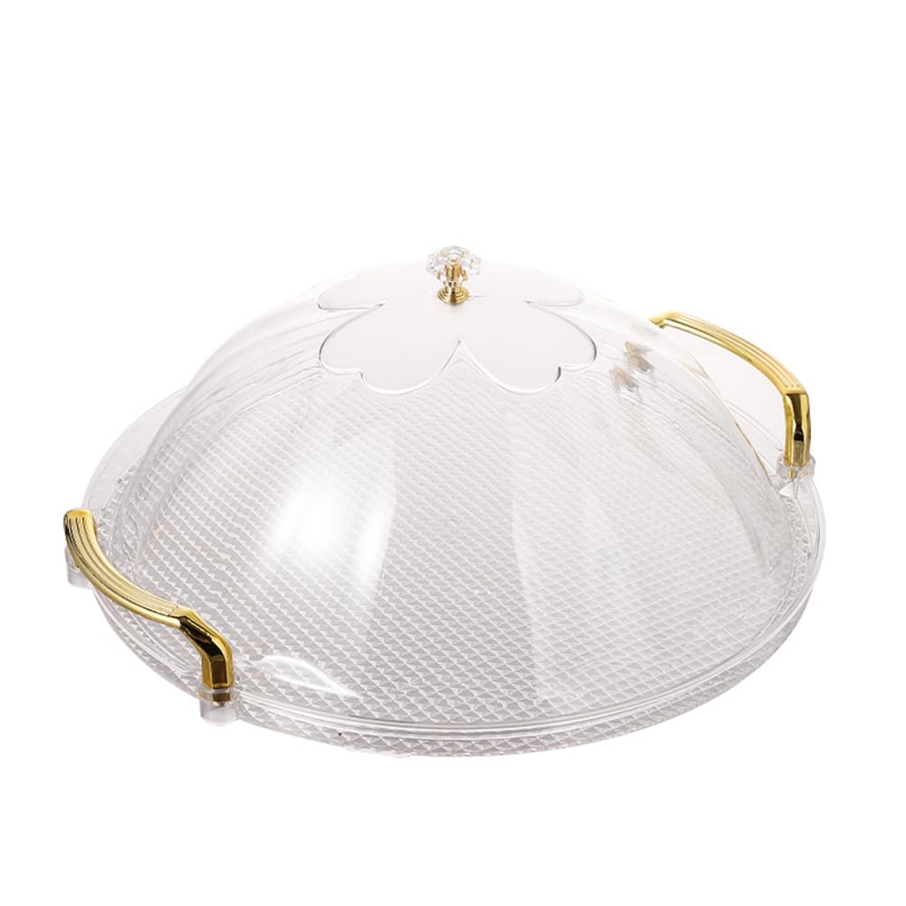 CTRLZS Cake Stand, Round Tray with Lid, Multipurpose Tray with Handle for Tea Breakfast Coffee Table Large