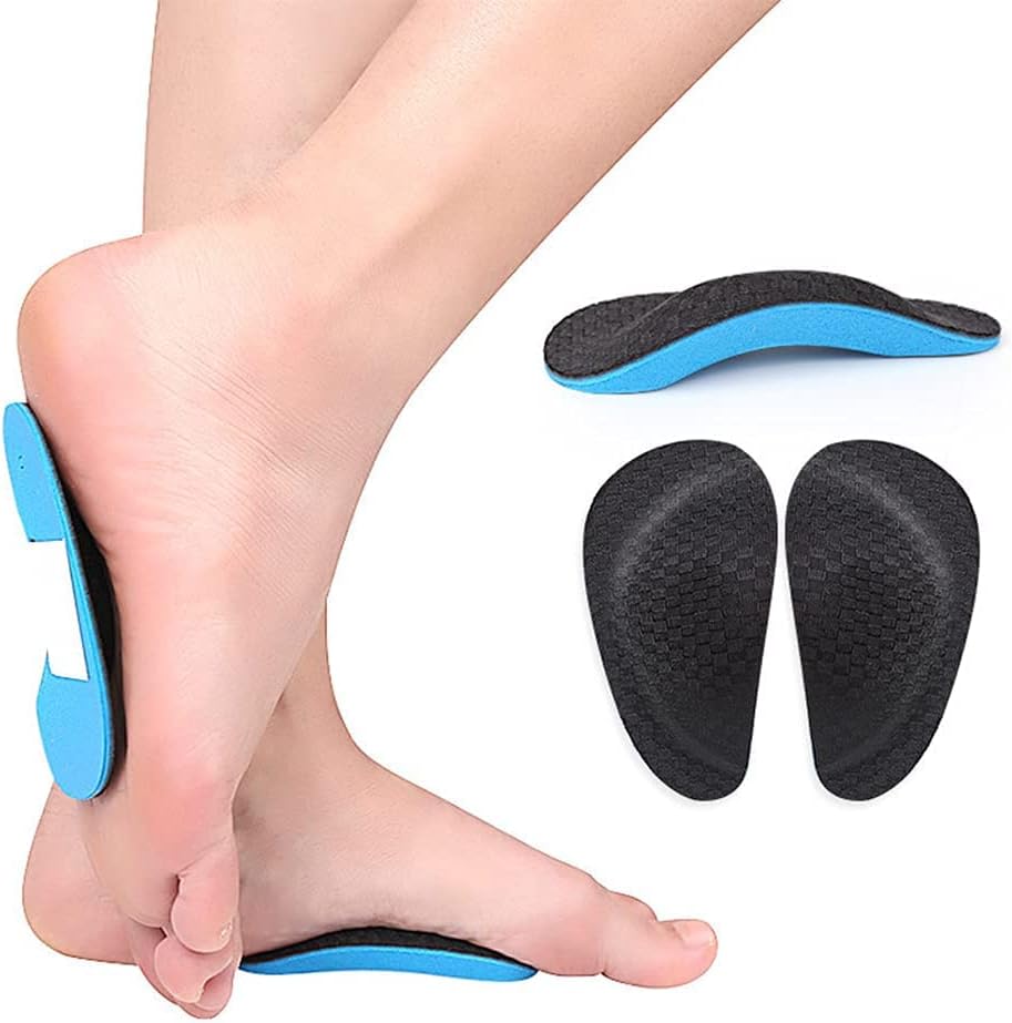 MAKINGTEC Arch Support Cushions for Plantar Fasciitis, 4 Pcs Arch Inserts Shoe Insoles for Men & Women, Feet Pain Relief for Flat Feet, Reusable Arch Pad for Relieve Pressure