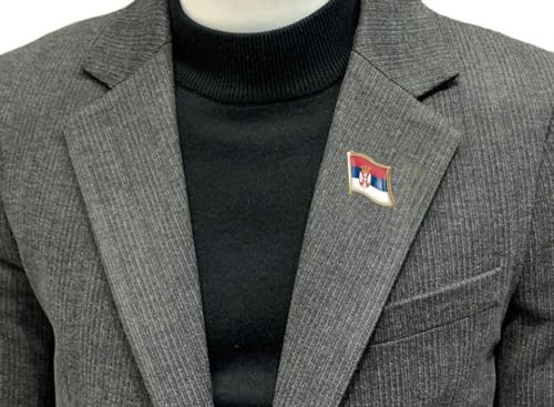 Image of vmcoatdu Country Flag Backs Locking Pin Keepers Locking Clasp Pin Badge International Travel Brooch Metal Alloy Souvenir Pin 0.75x0.7 Inch Small Pin