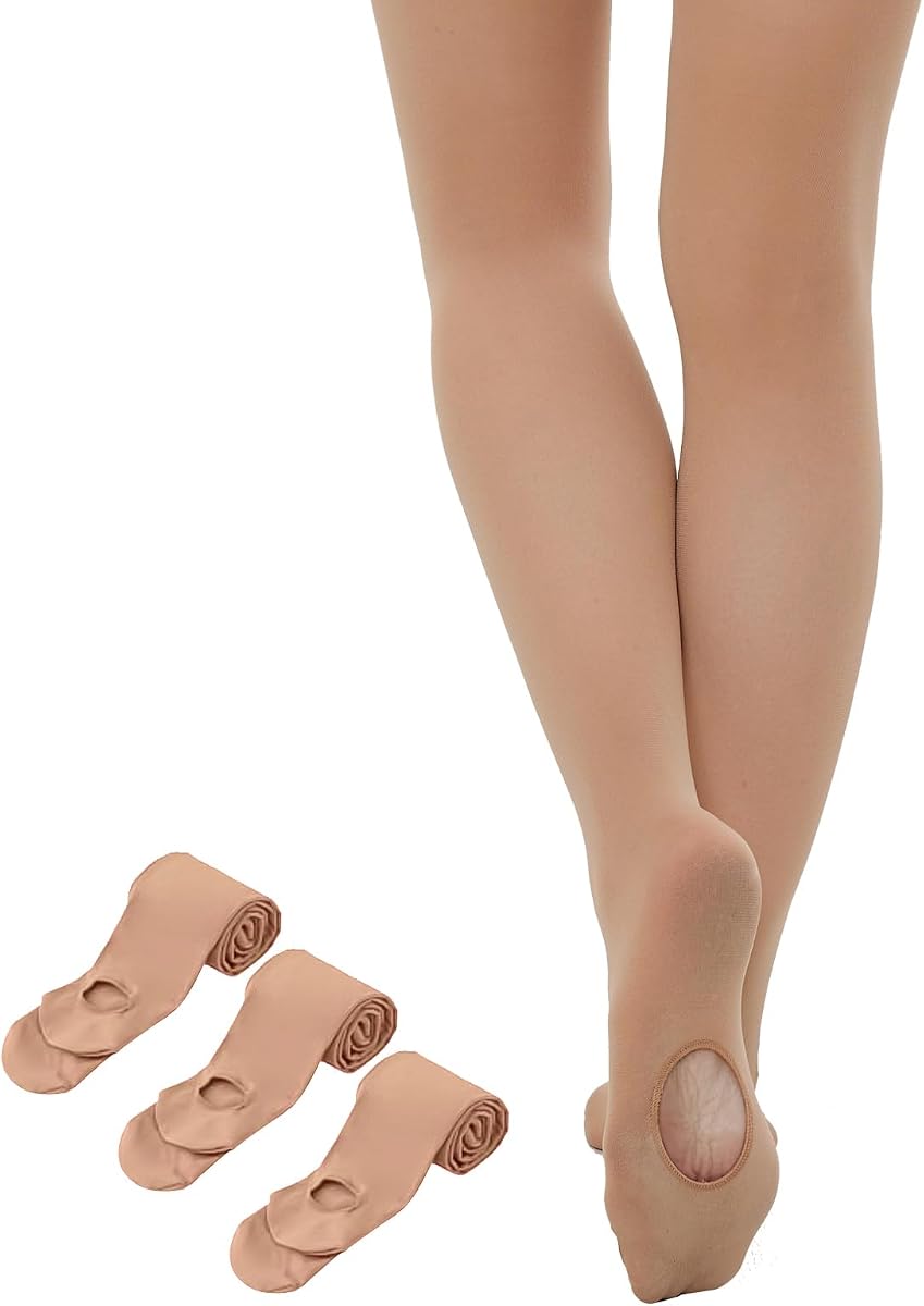 Yilanmy Medias de Danza Convertibles para Mujer, Medias de Ballet de transición