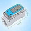 Fuhjythy Digital Turbine Water Flow Meter Digital LCD Display with NPT Counter and FNPT Thread Gas Oil Fuel Flowmeter (1 Inch) #1