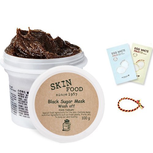 [Skinfood] Black Sugar Mask Wash Off 3.53oz(100g) + Nose Pack 2pcs