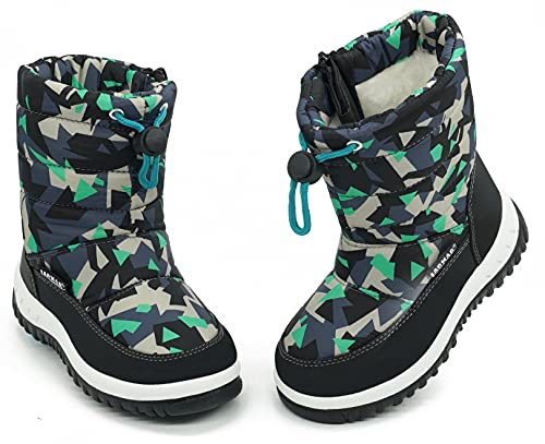 Boys Snow Boots For Girls Shoes Toddler Little Kids Snow Boots Girls Size Cold Weather Waterproof Outdoor Warm Faux Fur Lined Winter Flat Riding Boots Shoes(Toddler/Little Kid) #TOP3