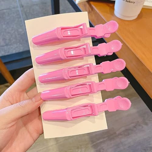 Michgar Hair Brushes For Women Detangling Brush Set For Curly Hair 9-Row Cushing Nylon Bristle, Shampoo Brush,5 Crocodile Clips, Sides Hair Edge Brush Hair Styling Brush Set。… Pink #TOP5
