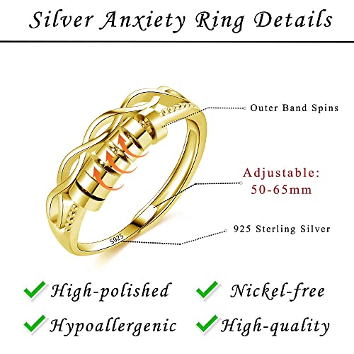Cangall Silver Anxiety Ring - Image 2