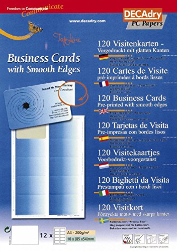Cartes de visite Apli OCC3722 85x54mm à bords lisses haute précision