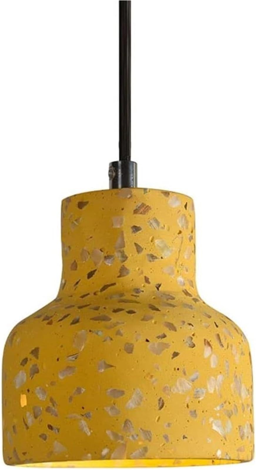 Lustre en terrazzo de style lanterne suspension haut de gamme en ciment pour salon contemporain