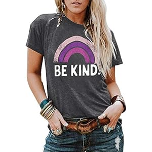 IRISGOD Womens Graphic Tees Casual Summer Short Sleeve Vintage T Shirts Tops