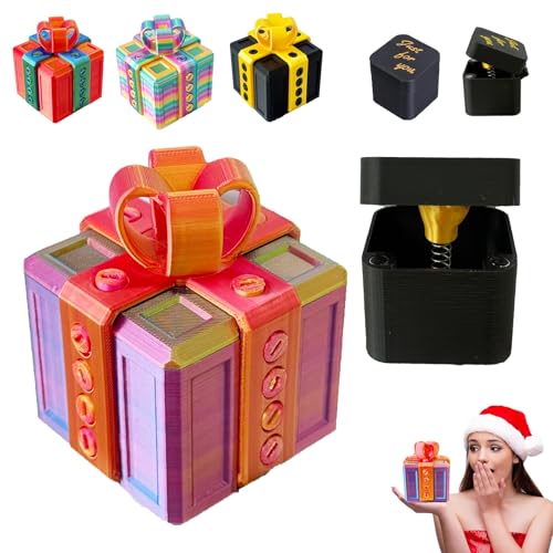 ajitxalr Valentines Day Gifts Annoying Gift Box with Finger,Screw Gift Box Prank,Finger Gift,Annoying Box for Birthdays, Stocking Stuffers, Office White Elephant Gifts