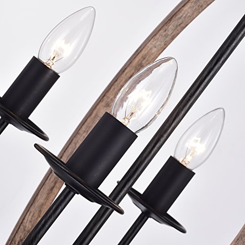 Benita Natural Wood 4-Light Orb Chandelier Fd-3566-Xne #TOP3