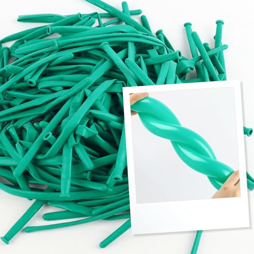 Image of 260 Balloons - Teal Long Balloons for Balloon Arch & Party Decor, 100Pcs