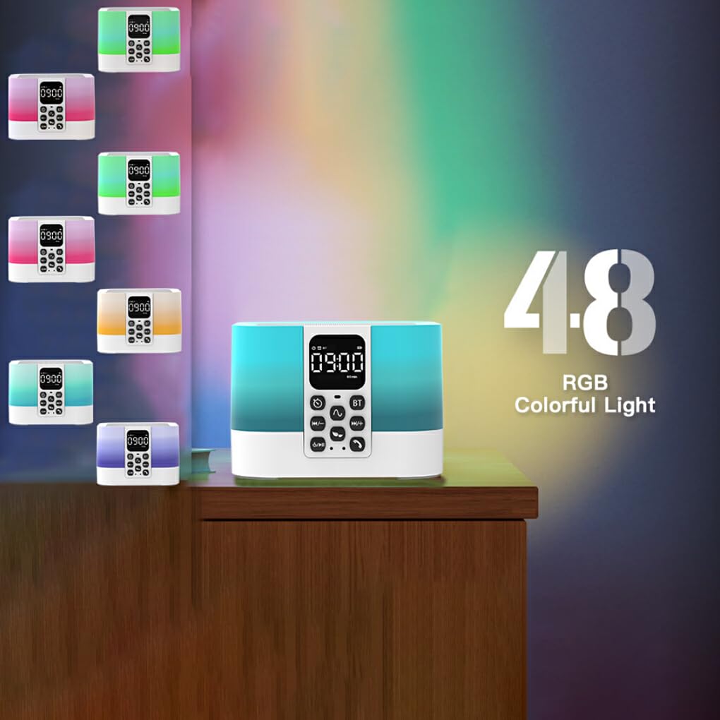 Máquina de Sonido estéreo Hi-Fi para bebés, 30 Temporizador de sueño Relajante, lámpara de mesita de Noche táctil Sensible, luz Nocturna para Dormir y Adultos