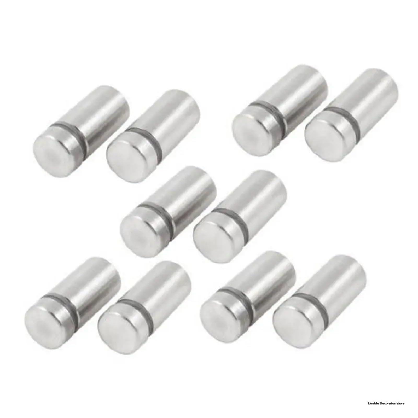Fijaciones para separadores， 20 piezas de fijaciones de separación, pernos de separación de acero inoxidable, clavos de montaje, fijaciones publicitarias, tornillos de fijación de clavos de vidrio de