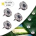 Produktbild Gorvitor Solar Bodenleuchten Außen, 10 LED Kaltweiß Solarlampen für außen Boden, Solarleuchten Garten für außen, IP65 Wasserdicht für Aussen Hof Rasen Patio Gehweg Auffahrt (4 Stk)