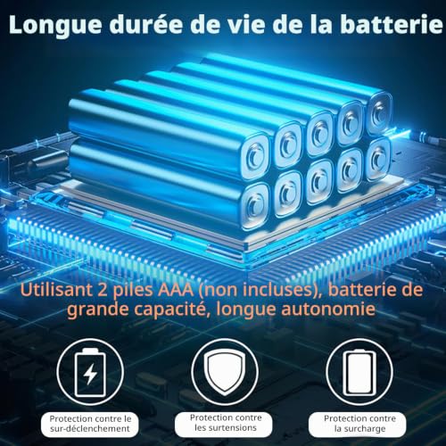 zaknszan Lampe Torche UV, 395 nm Lumière Noire Détecteur, Mini LED Portable à Lumière Noire - Détecteur d'Urine pour Animaux de Compagnie (Piles Non Incluses) – vue 5