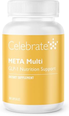 Celebrate Vitamins META Multi GLP-1 Multivitamin Weight Support – 30 Capsules – Once-Daily Supplement w Iron, Vitamin D, B12, Magnesium – GLP-1 Vitamin for Hair Loss, Fatigue & Nutrient Gaps