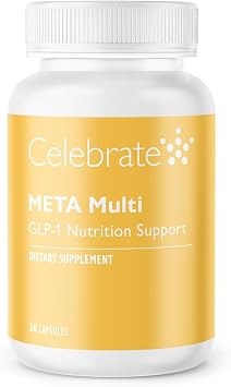 Celebrate Vitamins META Multi GLP-1 Multivitamin Weight Support 30 Capsules Once-Daily Supplement w Iron, Vitamin D, B12, Magnesium GLP-1 Vitamin for Hair Loss, Fatigue & Nutrient Gaps