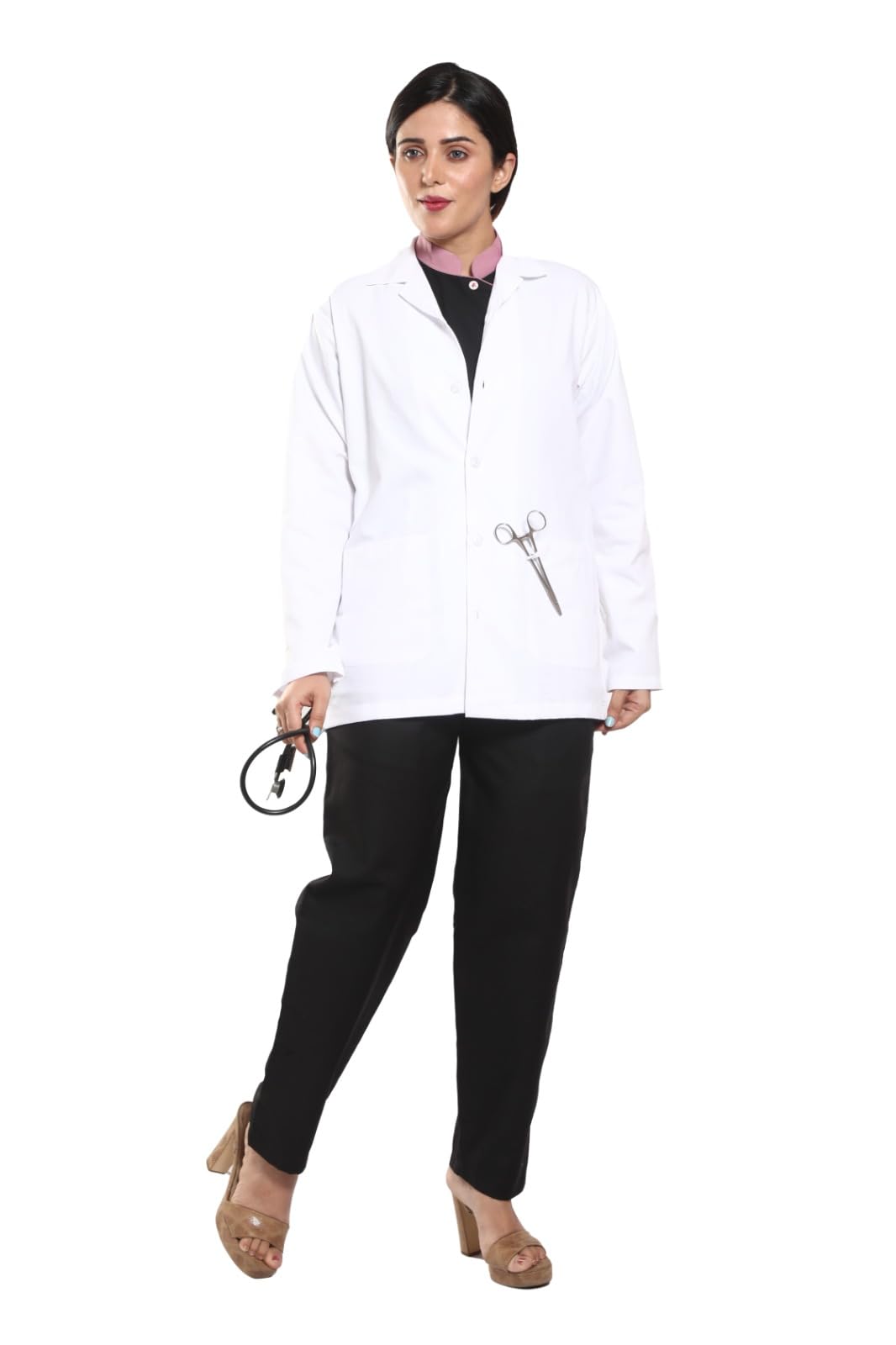 adhyah TrendyUniform Lab Coat full sleeve with 2 pockets for Doctors, Pharmacist, Lab Technicians, Chemistry lab professionals and Students -Men and Women-picture-52