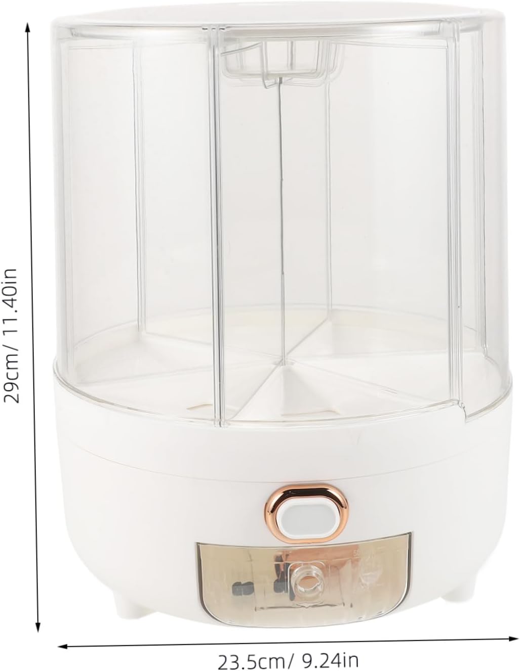 Mikinona Sealed Rice Storage Box Grain Dispenser Dry Food Dispenser Pantry Rotating Storage Box for Food