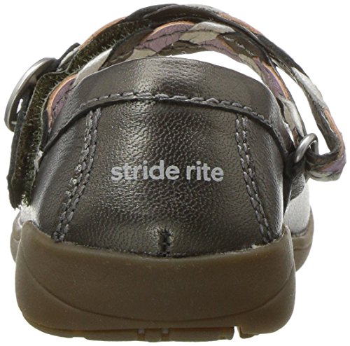 Stride Rite Baby-Girl's Brielle Mary Jane Flat, Pewter, 6 W Us Toddler #TOP1