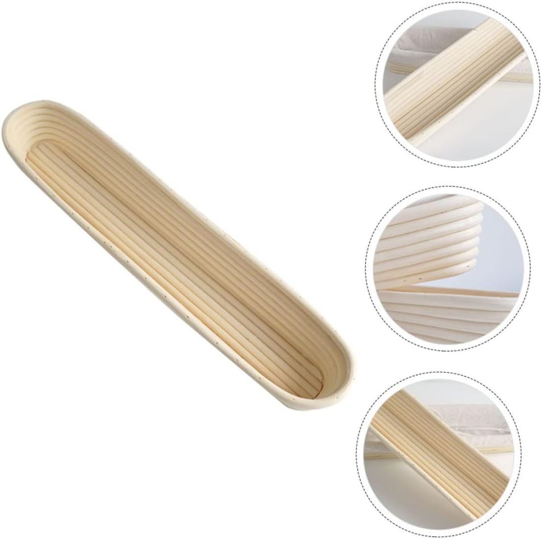 Garneck Dough Bread Proofing Rattan Basket Baskets for Bread Proving Rattan Baking Tools