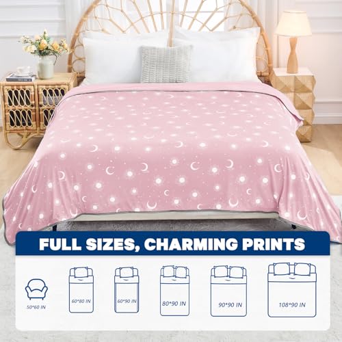 Image of inhand Cooling Blanket Full Size (80 inchx90 inch) - Double Sided Cooling Blankets for Hot Sleepers, Breathable Lightweight Summer Blanket for Beach, Sofa Bed Couch, Room Decor, Gifts for Women Rose Pink