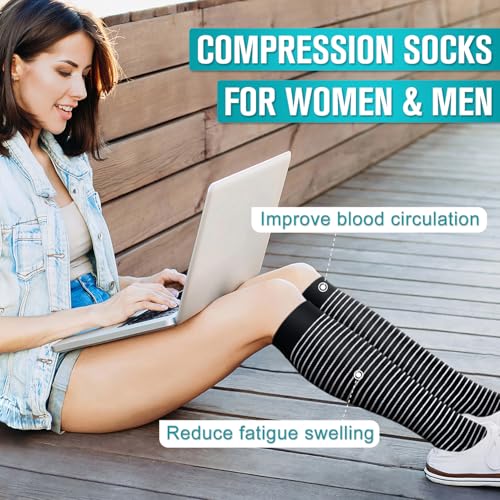 Image of Copper Compression Socks for Women & Men (6 pairs) - Best Support for Nurses, Running, Hiking, Recovery