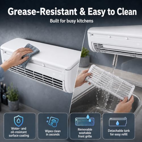 Mini-climatiseur mural portable blanc avec télécommande sans fil 3 vitesses - 8