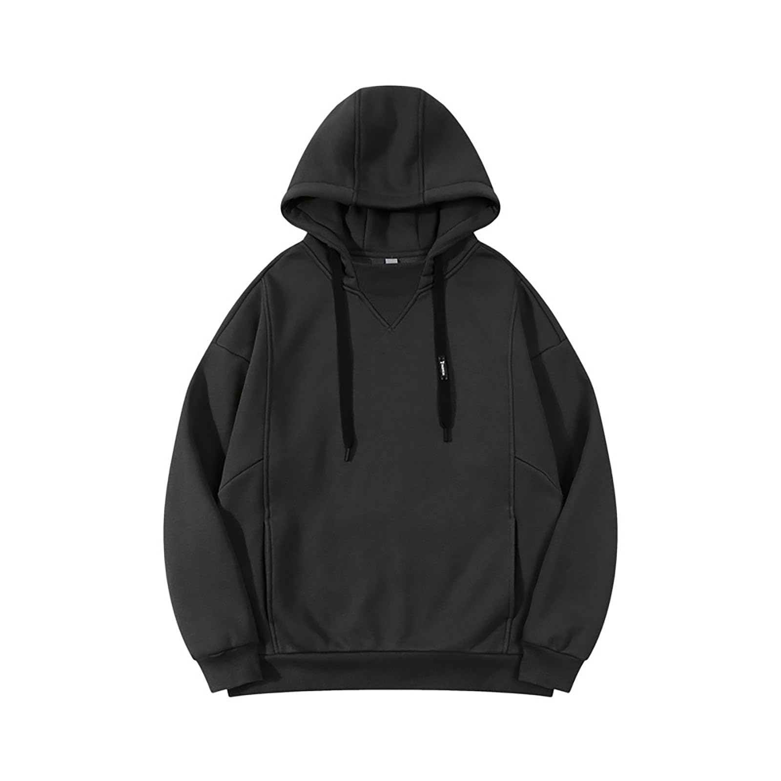Męska gładka bluza z kapturem ciepły sweter moda jesienny sweter koszula z długim rękawem z kieszenią męska bluza z kapturem na co dzień bluzy unisex