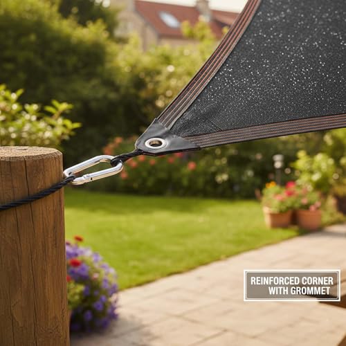 Voiles d'ombrage respirantes en HDPE durable avec oeillets renforcés
