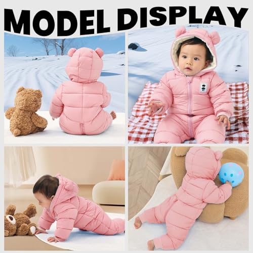 Baby Snowsuit Winter Hooded Romper Baby Coat Jumpsuit Zipper Infant Clothes Outfits Boys Girls4