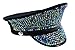 Western Fashion Bedazzled Rave Military Hat (Green AB)