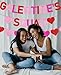 JKQ Glittery Galentine's Squad Banner and Hearts Banner - Red, Pink, Rose - 9.8 ft - Pre-Assembled - Perfect for Galentine's Day, Valentine's Day, Engagement Parties