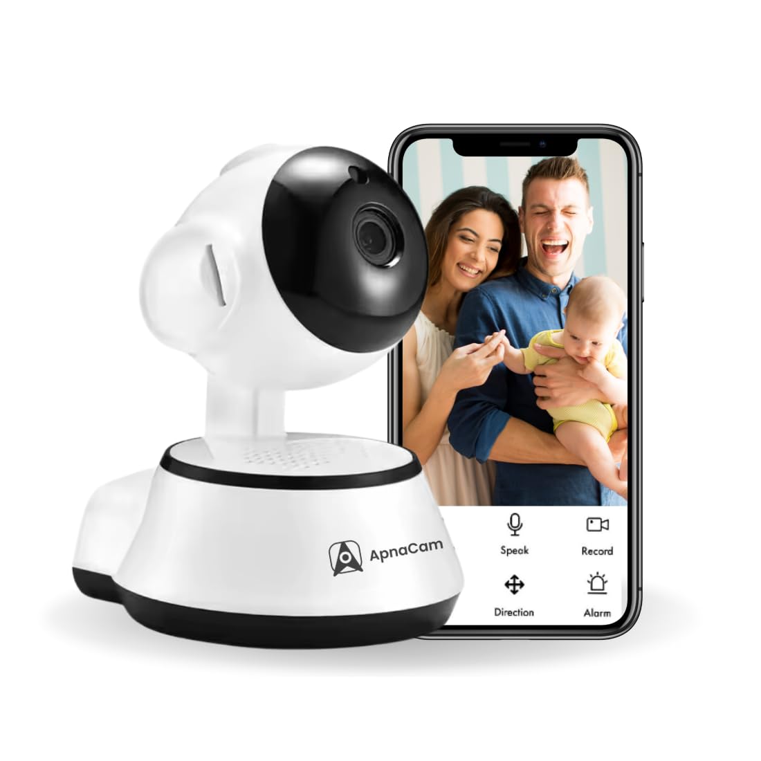 ApnaCam 2 MP 355 Degree Indoor Wi-Fi PTZ Security Camera 6IRs Live Monitoring| Two-Way Audio| Infrared Night Vision | IR Cuts| SD Card Recording | Built-in Alarm| Multiple-User Support (B0B7GJKPQP) Amazon Price History, Amazon Price Tracker
