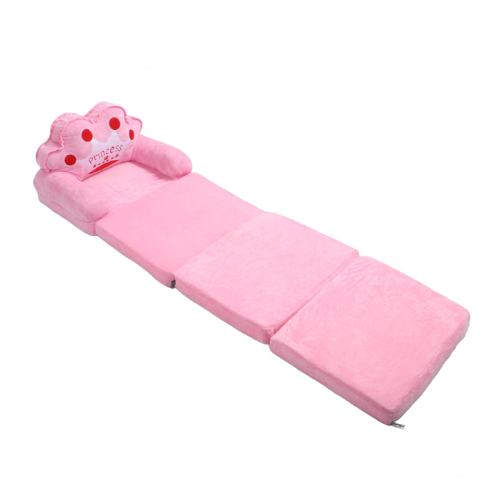 Nice Princess Tiara Silla para Niñas para Niñas con sofá de Reposabrazos Rosa, para Leer Televisión en Color Rosa (Plegar en cuartos)