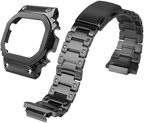 DW5600 Case Band Mod Kit, Stainless Steel Case Bezel Strap Bracelet Compatible with Casio G-Shock DW5600, GW-B5600, GB5600, GWX5600, DW5025/ DW5700/ DW5735/ DW5750
