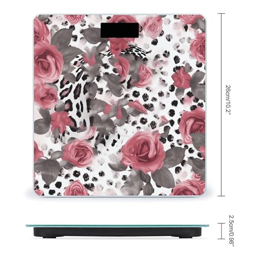 Báscula digital para baño Cute Rose Mix con vidrio templado miniatura 2