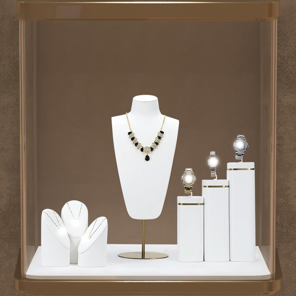 Schmuckständer Samt-Schmuck-Display-Set, Schaufensterpuppen-Halskette schmuckaufbewahrung | Ohrringständer for den Schaufenstereinzelhandel