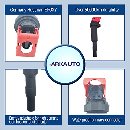 4PCS ARKAUTO HIGH PERFORMANCE IGNITION COIL ARK-IG592-R 12137594937 UF592 FOR MINI R55 R57 R56 R60 R58 R61 R59 1.6 N12 N16 BMW 1 2 3 4 5 SERIES X1 X3 X4 X5 X6 Z4 2.0 2.0T N43 N46 N20 E&F CHASSIS by ARKAUTO - Image 2