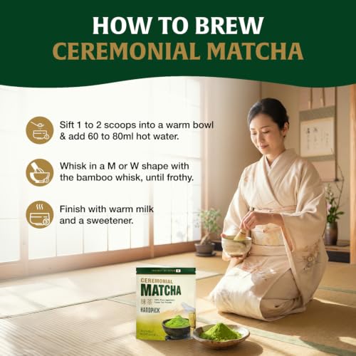 Image of HANDPICK Ceremonial Matcha Powder (1 Oz) Straight From Uji, Kyoto