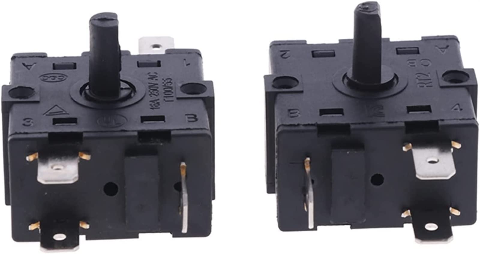 Schalter Encoder 1 Stück AC 250V 16A 3Pin 5Pin Elektrische Raumheizung Drehschalter Wahlschalter (Color : 3 Pin)