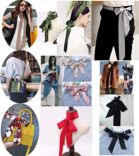 Stylish Soft Scarf Ribbon Scarf Long Skinny Satin Belt Sash Necktie Neck Scarf Choker for Women3