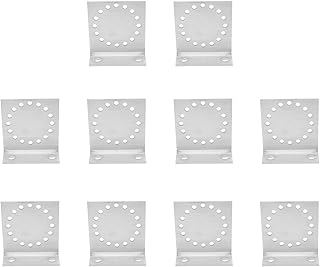 Corner Brace 10 Pack Shelf Bracket 3.2x1.2x3.5Inch, Heavy Duty 90 Degree Corner Fastener Right Angle Bracket Wall Hanging L Bracket, Corner Brackets for Pole Fence
