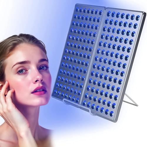 Lámpara Bronceadora para el Hogar, 24W Lámpara de Bronceado Máquina Con 182 LEDs, Soporte y Gafas para Rostro y Cuerpo (Pata)