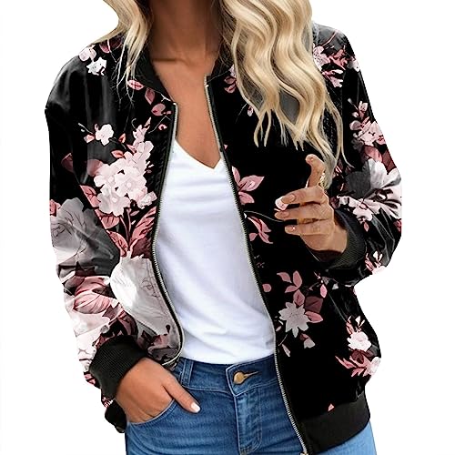 Sunnyuk Chaqueta Mujer Primavera Casual Fruncida Elástica Chaquetas Chaquetas de Traje Chaqueta de Trabajo Ligera con Bolsillos