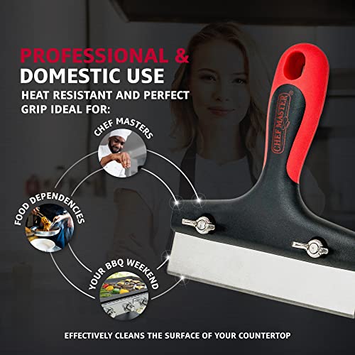 Mr. Bar-B-Q Griddle Scraper Tool with Replaceable Blade, Stainless Steel Griddle Cleaner, Ergonomic, Perfect for Professional and Residential Kitchen Grill Scraper - Thumbnail 4